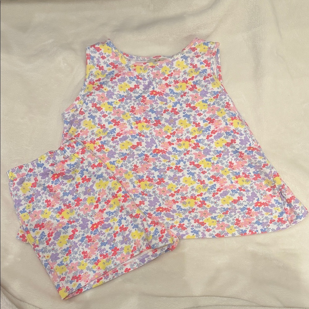 The Beaufort Bonnet Company Floral Tank Top - Pink, Yellow, Blue